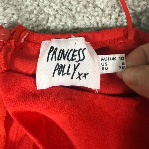 Princess Polly One-Shoulder Red Dress – Size US 6 (AU 10, EU 38) asymmetrical - Picture 3 of 8